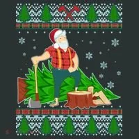 Christmas Lumber Santa Claus Baby Bodysuit thumb 2