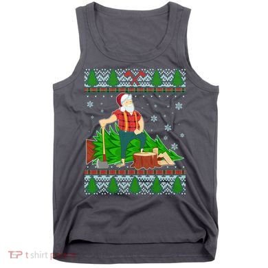 Christmas Lumber Santa Claus Tank Top