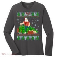 Christmas Lumber Santa Claus Women's Long Sleeve Shirt thumb 0
