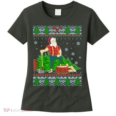 Christmas Lumber Santa Claus Women's T-Shirt