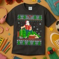 Christmas Lumber Santa Claus Kids T-Shirt thumb 3