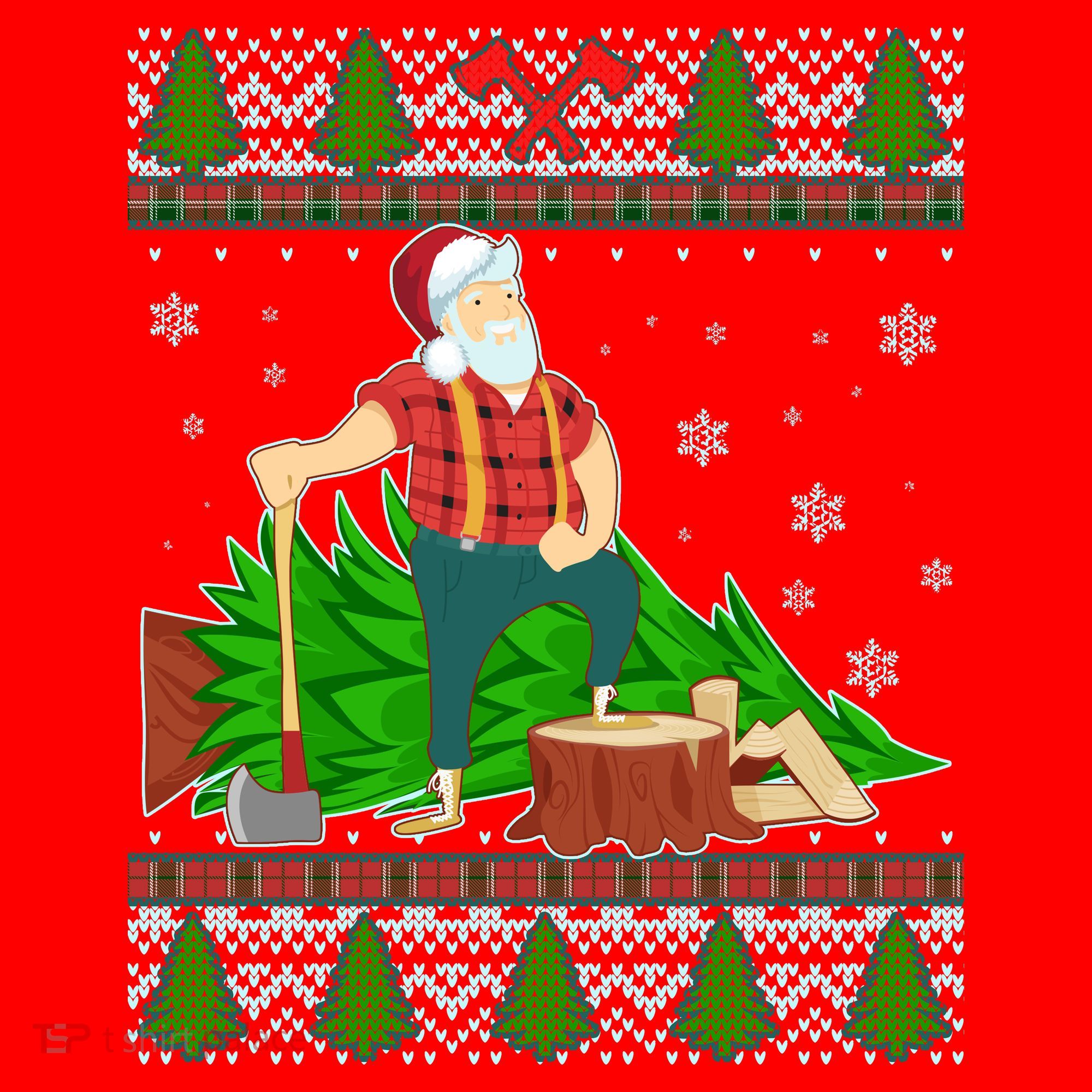 Christmas Lumber Santa Claus Santa Hat