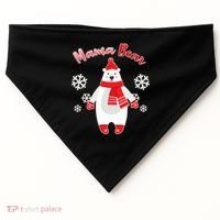 Christmas Mama Bear USA-Made Doggie Bandana thumb 0