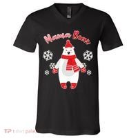 Christmas Mama Bear V-Neck T-Shirt thumb 0