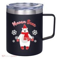 Christmas Mama Bear 12oz Stainless Steel Coffee Mug thumb 0