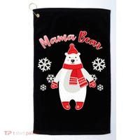 Christmas Mama Bear Golf Towel thumb 0