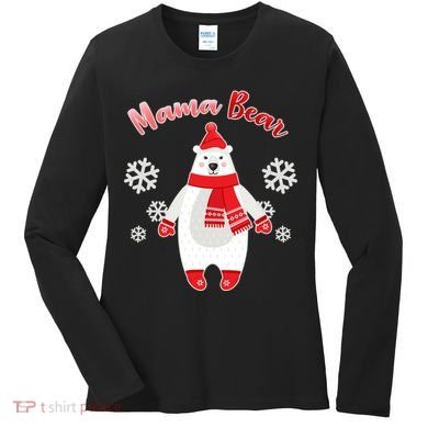 Christmas Mama Bear Women's Long Sleeve Shirt