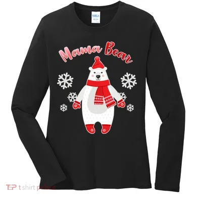 Christmas Mama Bear Women's Long Sleeve Shirt