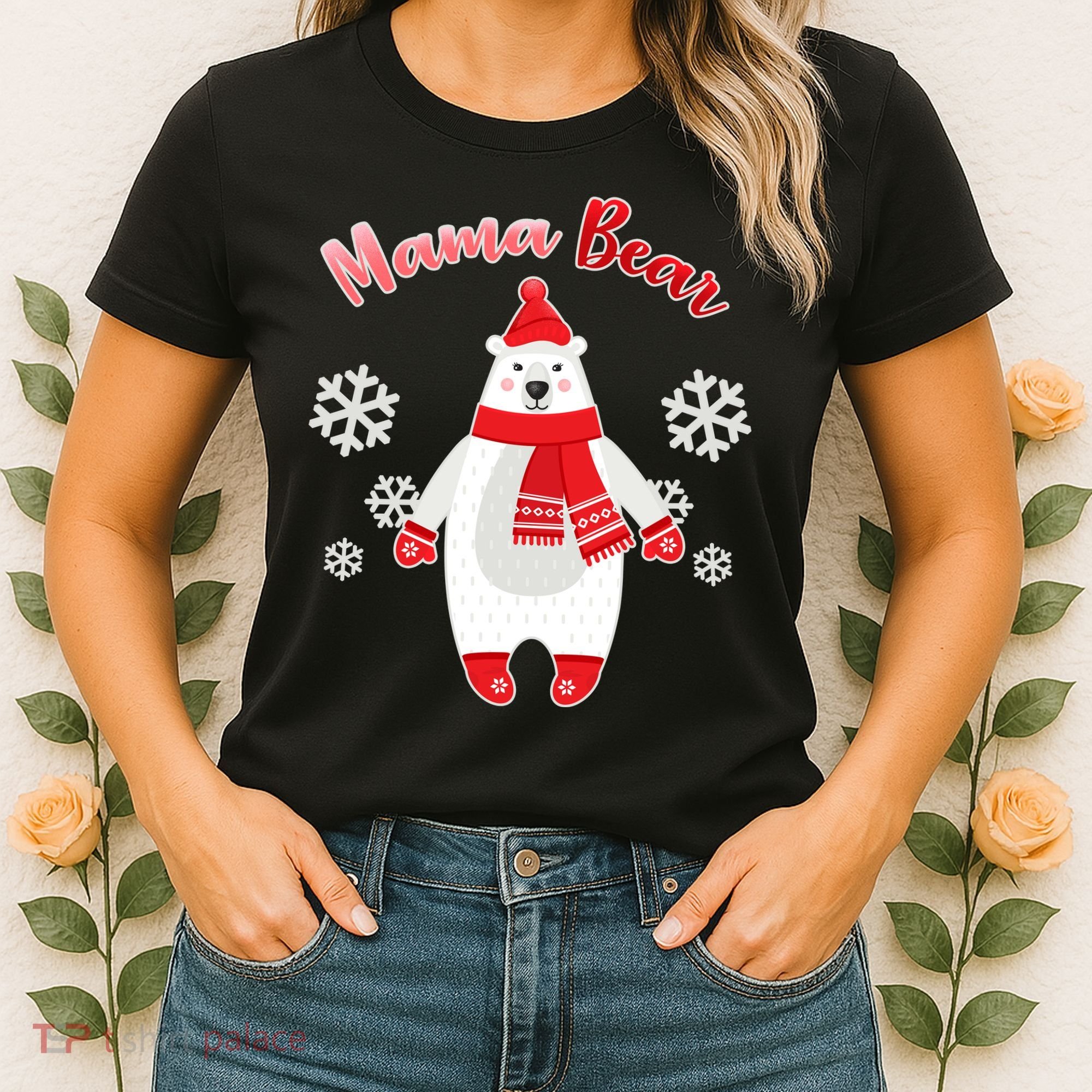 Christmas Mama Bear Women's T-Shirt