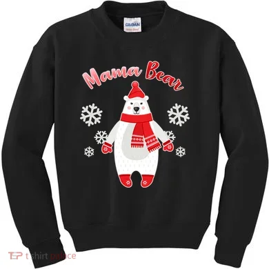 Christmas Mama Bear Kids Sweatshirt