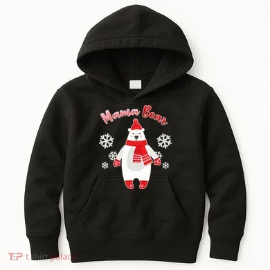 Christmas Mama Bear Kids Hoodie