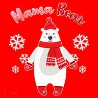 Christmas Mama Bear Santa Hat thumb 1