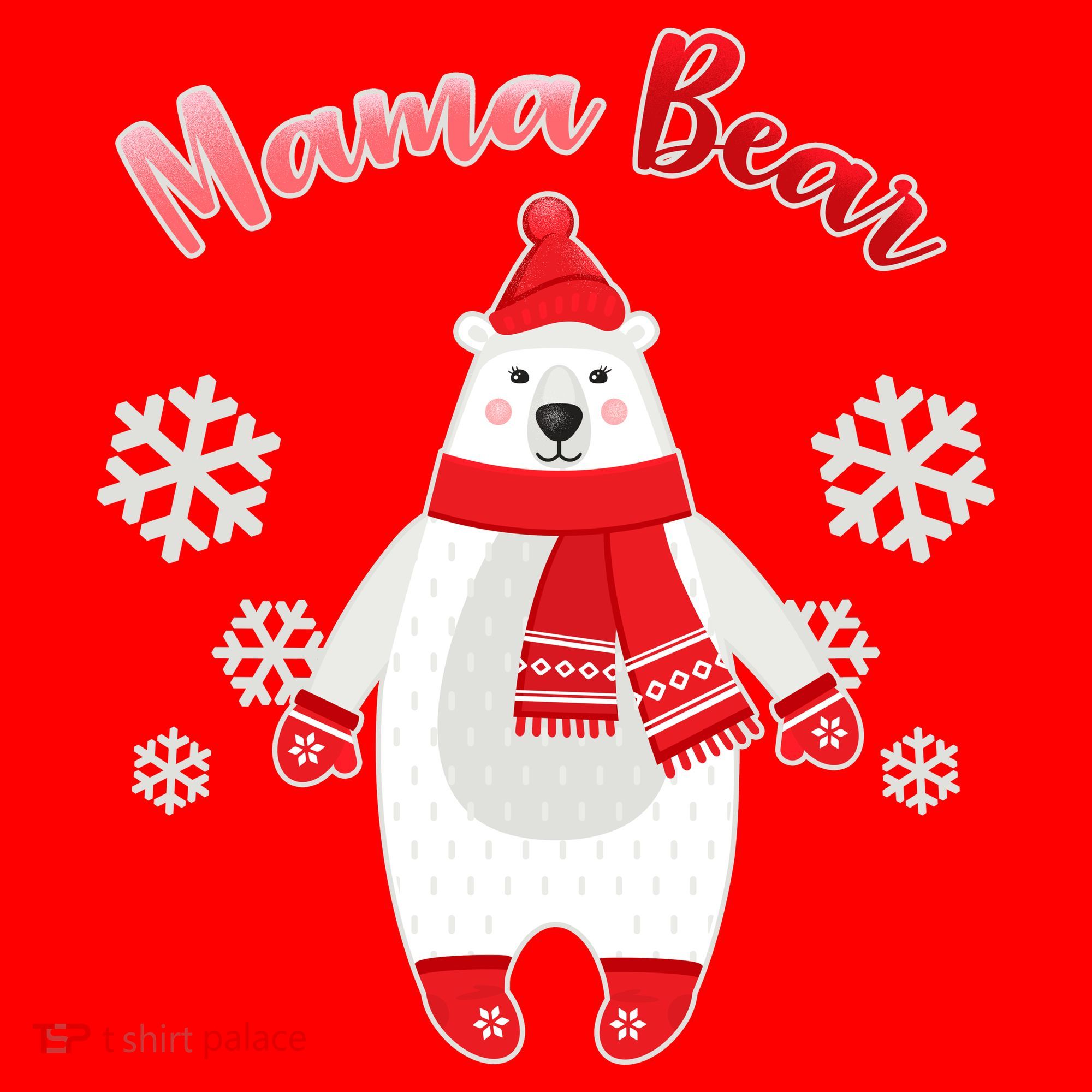 Christmas Mama Bear Santa Hat