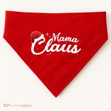 Christmas: Mama Claus USA-Made Doggie Bandana