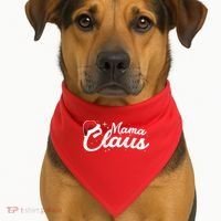 Christmas: Mama Claus USA-Made Doggie Bandana thumb 1