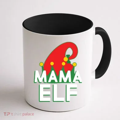 Christmas: Mama Elf Coffee Mug back