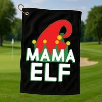 Christmas: Mama Elf Golf Towel thumb 1