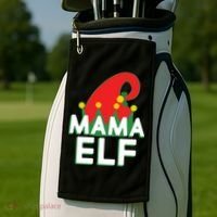 Christmas: Mama Elf Golf Towel thumb 2
