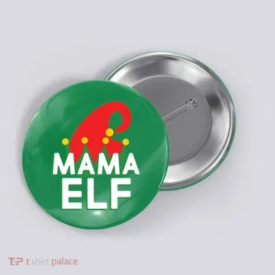 Christmas: Mama Elf Button