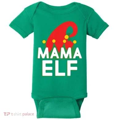 Christmas: Mama Elf Baby Bodysuit