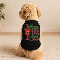 Christmas Mama Needs Her Jingle Juice Wine Doggie Tank thumb 2