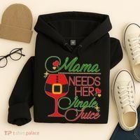 Christmas Mama Needs Her Jingle Juice Wine Hoodie thumb 4