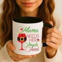 Christmas Mama Needs Her Jingle Juice Wine Coffee Mug thumb 3