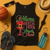 Christmas Mama Needs Her Jingle Juice Wine Tank Top thumb 4