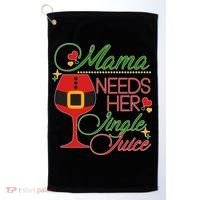 Christmas Mama Needs Her Jingle Juice Wine Golf Towel thumb 0