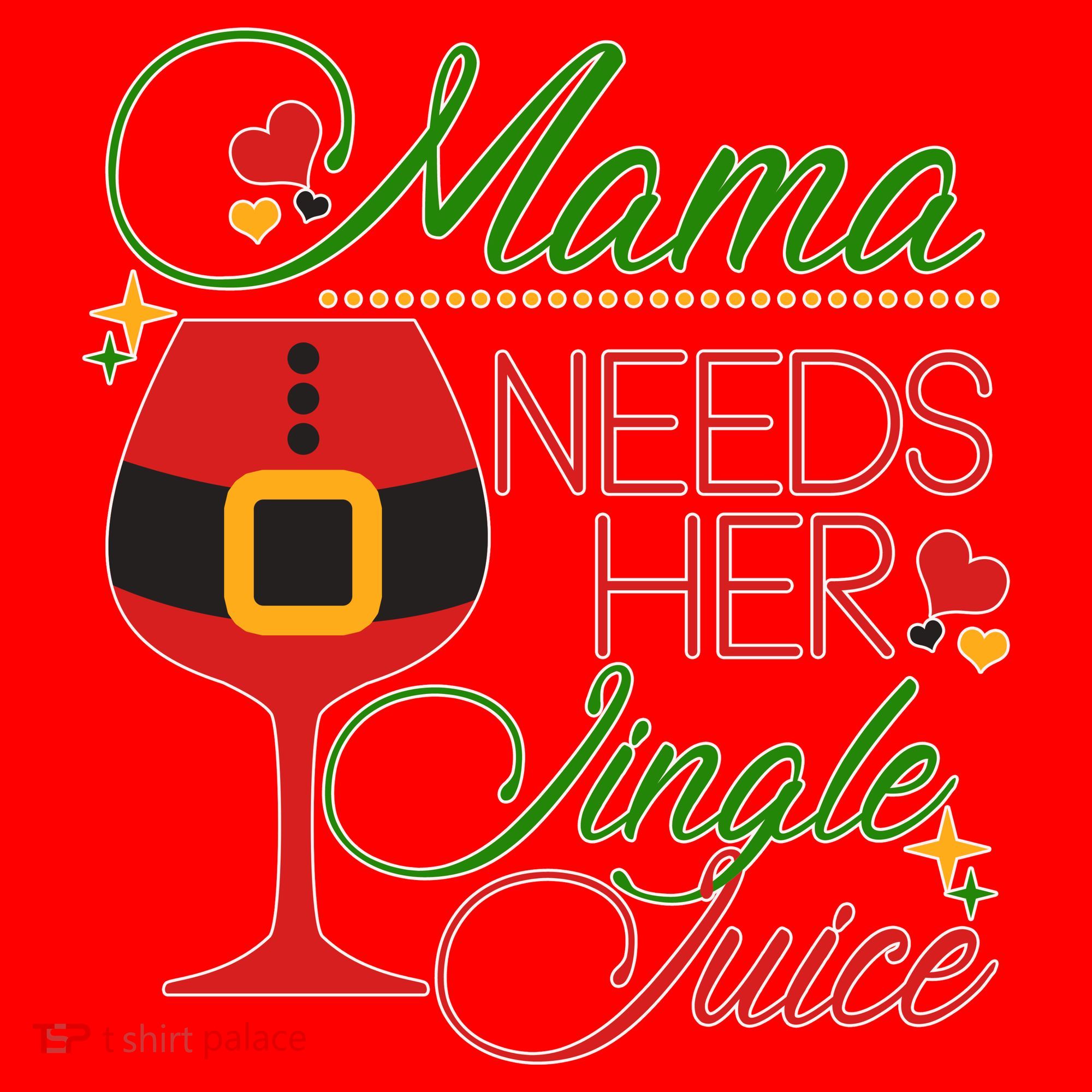 Christmas Mama Needs Her Jingle Juice Wine Santa Hat