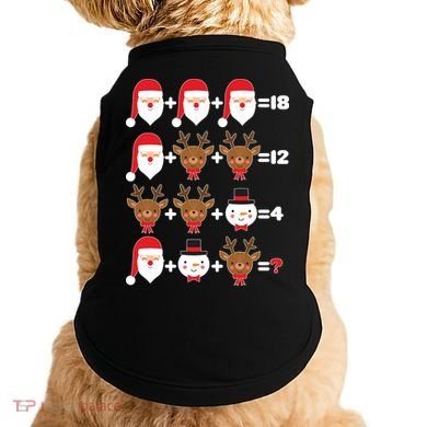 Christmas Math Quiz Doggie Tank