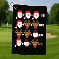 Christmas Math Quiz Golf Towel thumb 1