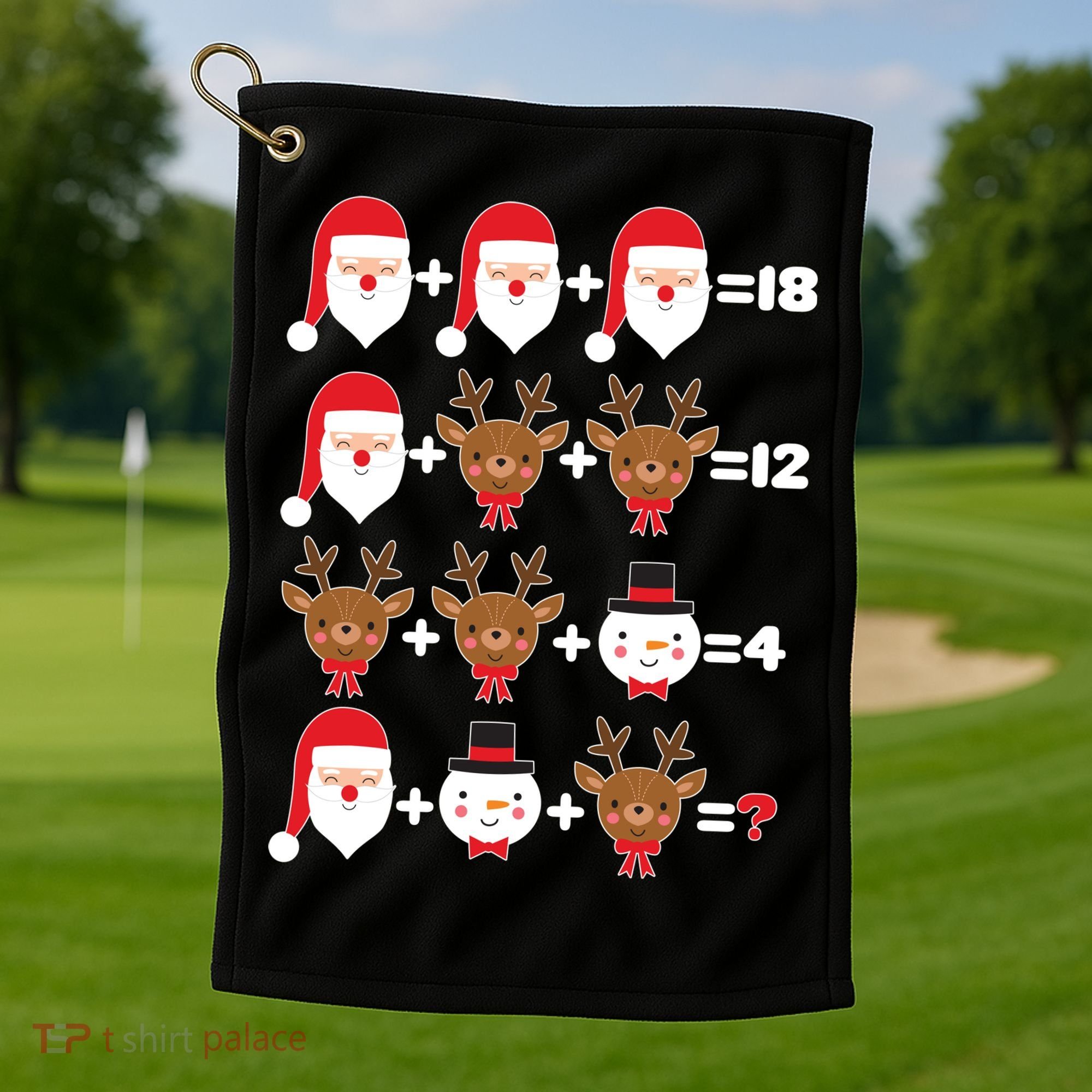 Christmas Math Quiz Golf Towel