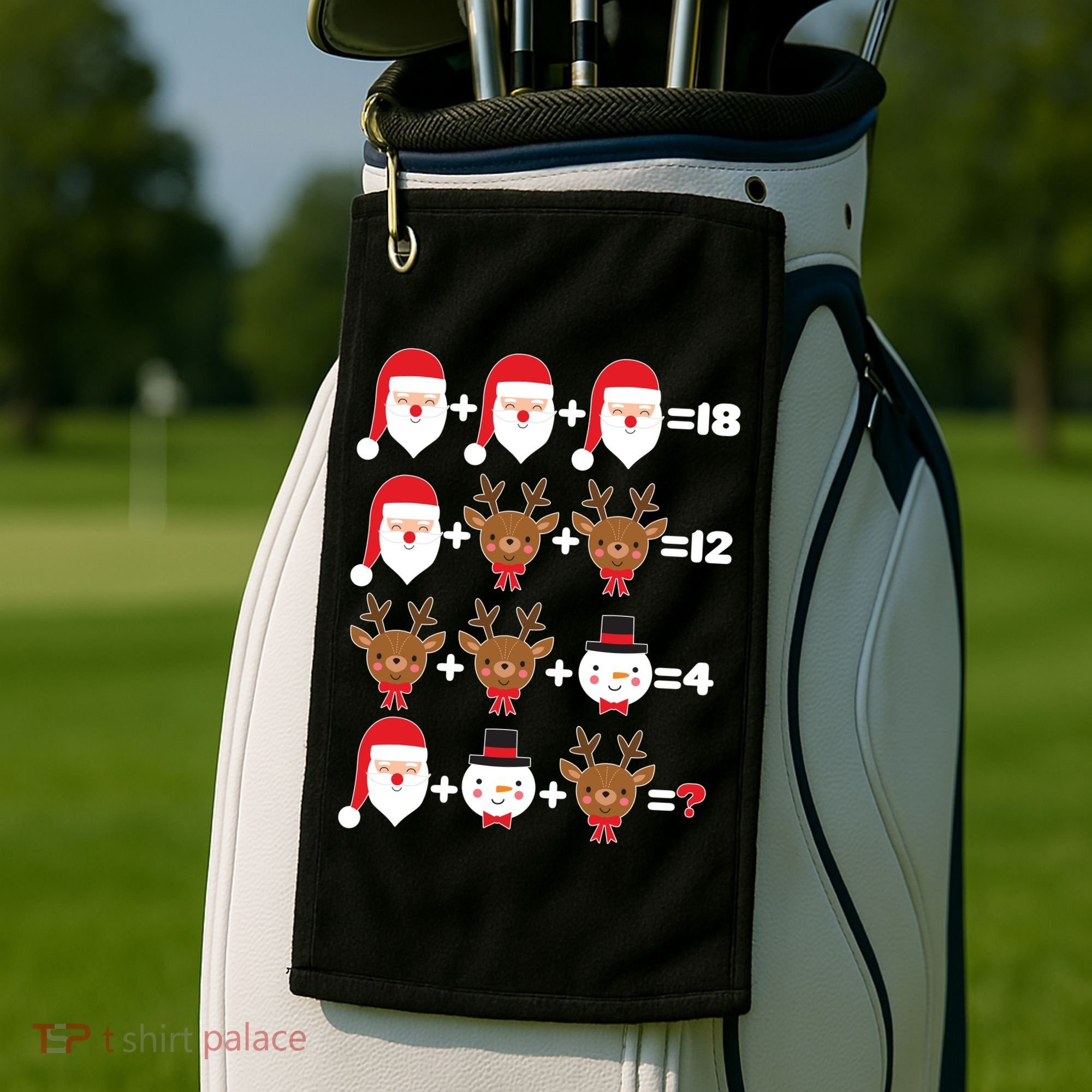 Christmas Math Quiz Golf Towel