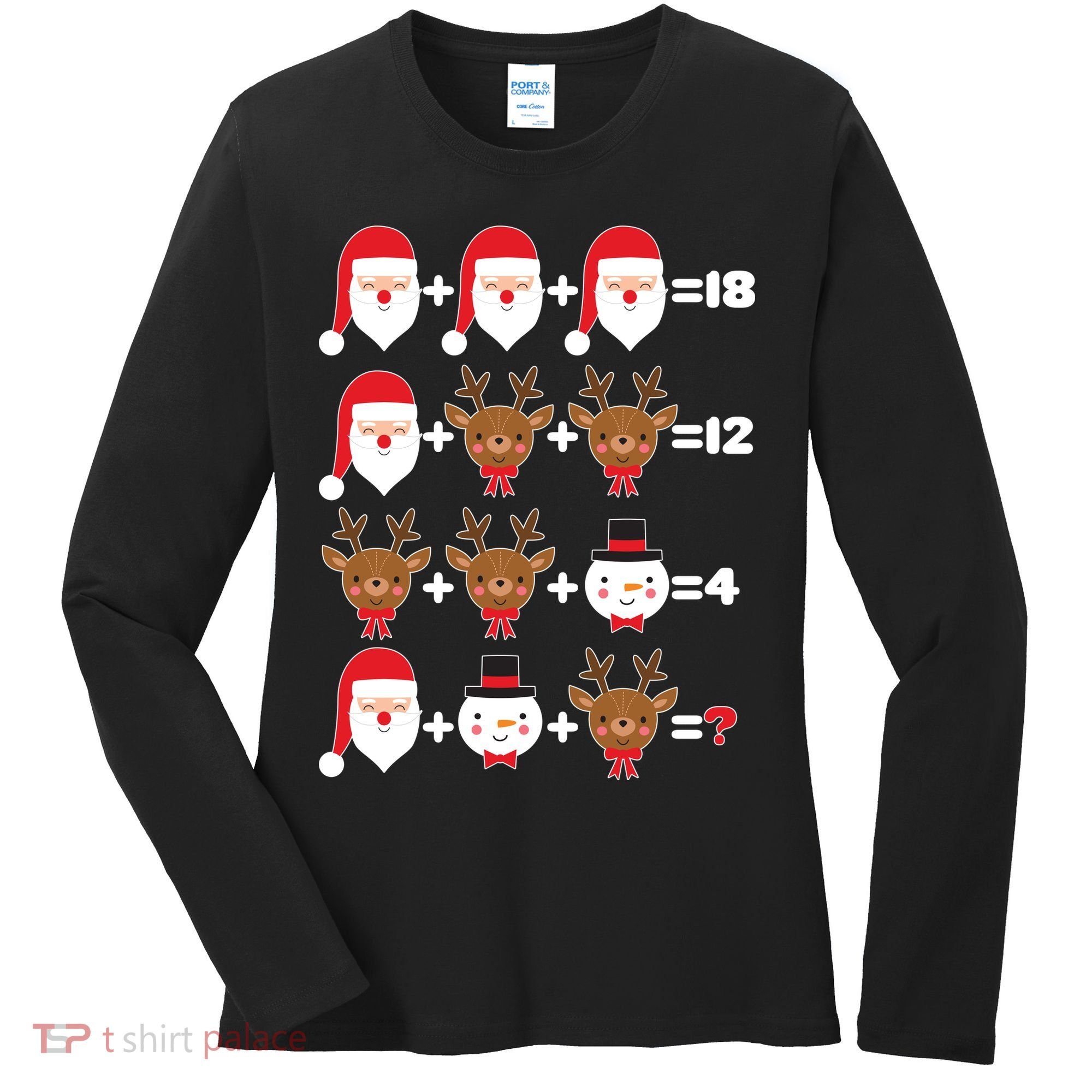 Christmas Math Quiz Women's Long Sleeve Shirt