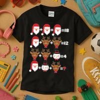 Christmas Math Quiz Kids T-Shirt thumb 3