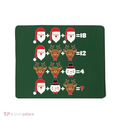 Christmas Math Quiz Mousepad