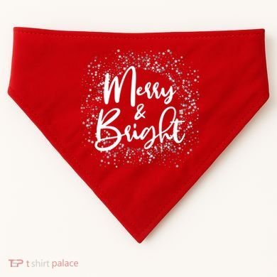 Christmas Merry and Bright USA-Made Doggie Bandana