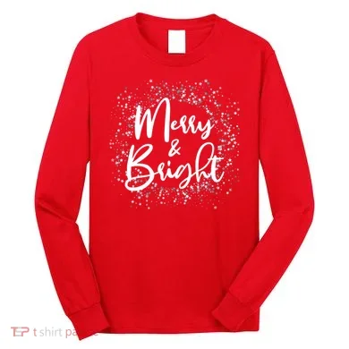 Christmas Merry and Bright Long Sleeve Shirt