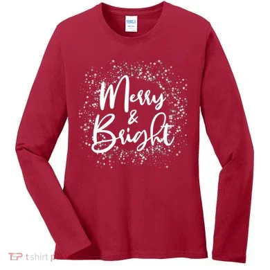 Christmas Merry and Bright Women's Long Sleeve Shirt