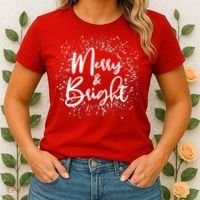 Christmas Merry and Bright Women's T-Shirt thumb 2