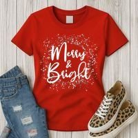 Christmas Merry and Bright Women's T-Shirt thumb 3
