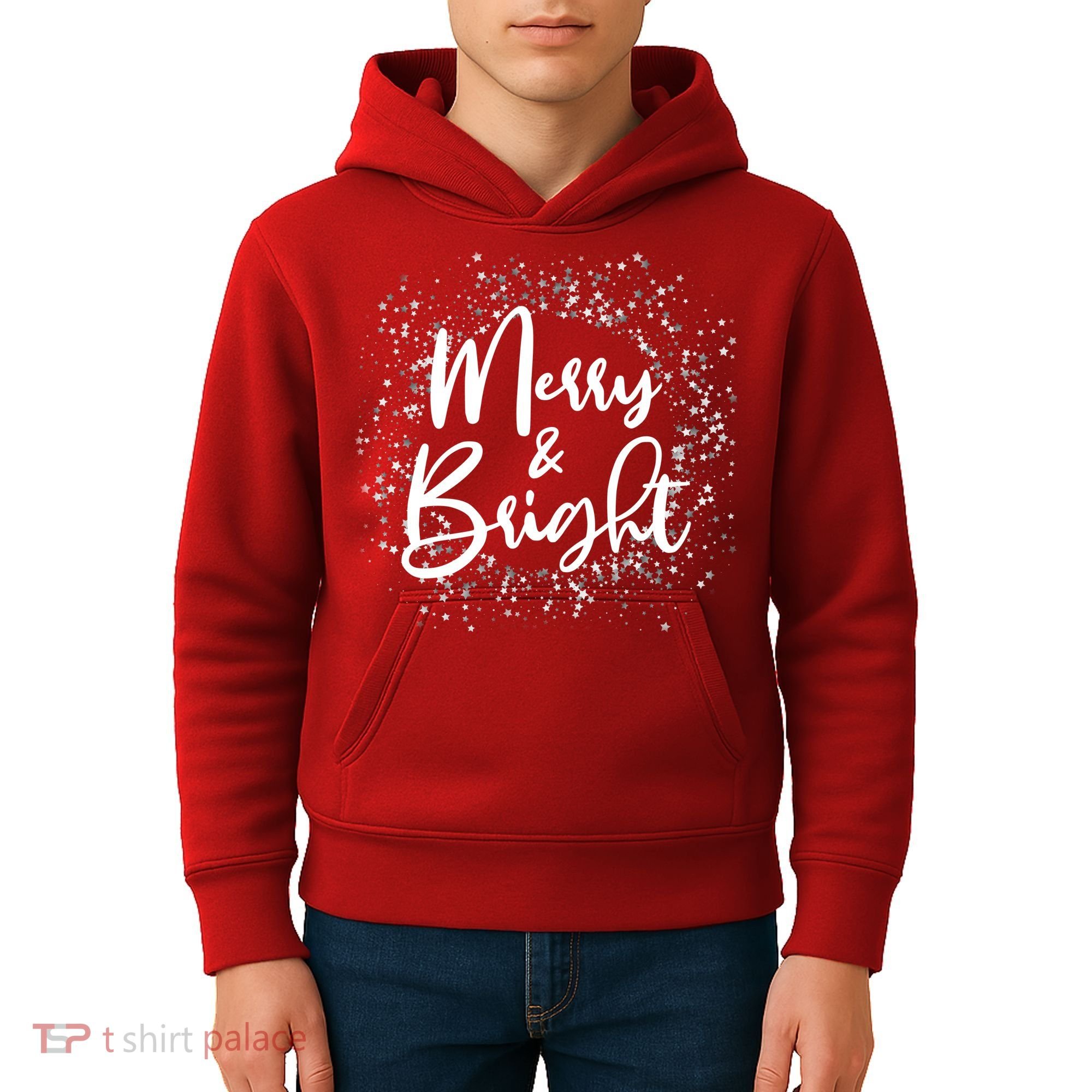 Christmas Merry and Bright Kids Hoodie