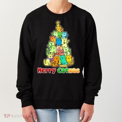 Christmas Merry Catmas Tree Women's Sweatshirt