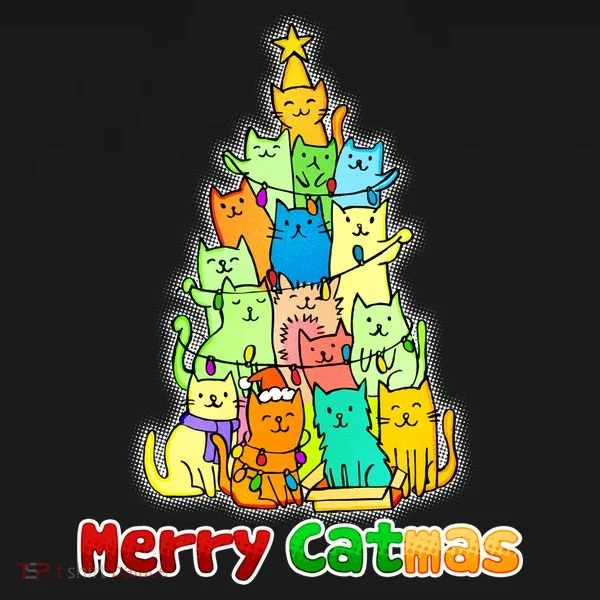 Christmas Merry Catmas Tree Bucket Hat