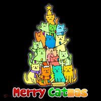 Christmas Merry Catmas Tree Toddler Hoodie thumb 2