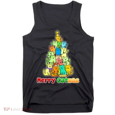 Christmas Merry Catmas Tree Tank Top