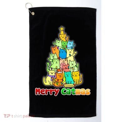 Christmas Merry Catmas Tree Golf Towel