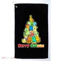 Christmas Merry Catmas Tree Golf Towel thumb 0