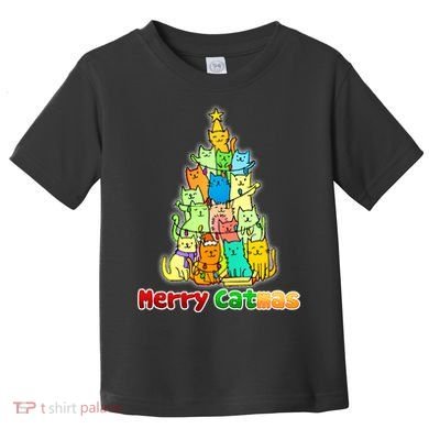 Christmas Merry Catmas Tree Toddler T-Shirt
